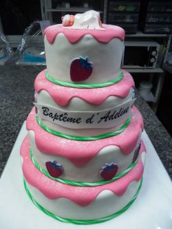 Frangipany - Wedding Cakes : piece montée wedding-cake fleurs comestibles